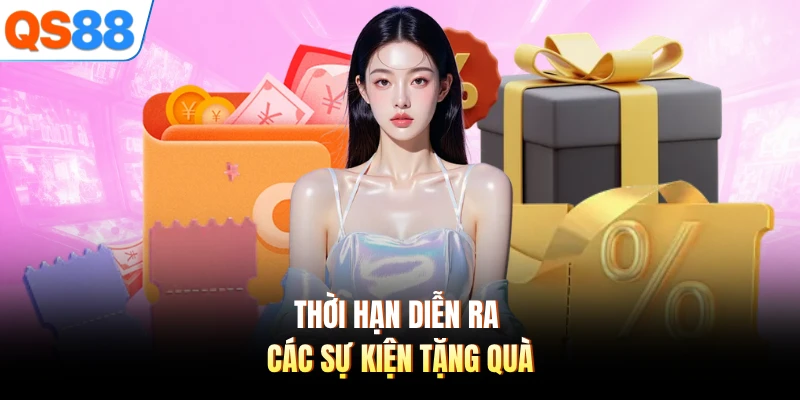 Thời hạn diễn ra các sự kiện tặng quà